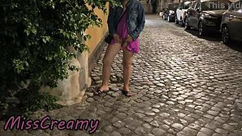 Extreme French Teacher Fingers Pussy to Public Street Orgasm in Paris!