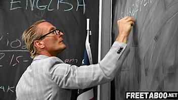 bratty student spanked and creampied for phone in class