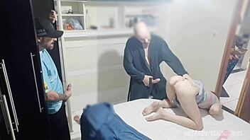 i blindfolded my wife for surprise crossdressing fuck fun