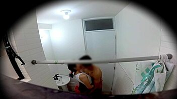 mexican college girl fucks in bathroom after wild party