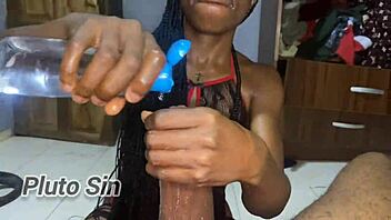 vera bent over slurps fat black monster cock