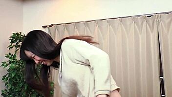 naive asian cutie tempted into wild blowjob interview fun