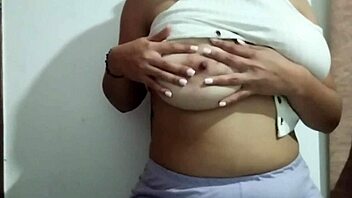 milf massages her huge natural tits with horny pleasure 😍🍈💦
