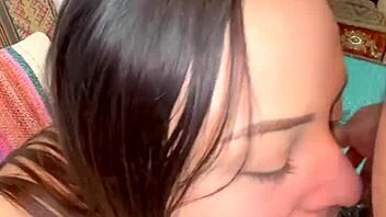 latina teen delivers amateur blowjob cum in hotel