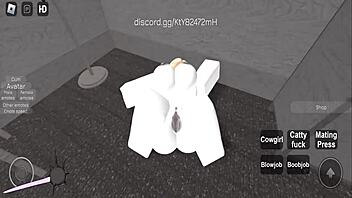 Suggestive Roblox Whore Bent Over for Intense Cock Pounding Session