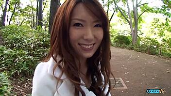 pov teasing your asian girlfriend puffy saggy tits nipples in car before cum