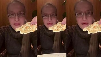 wanna fuck me during asmr restaurant dinner with food?