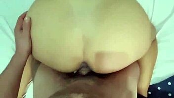 wet pussy creampie on chubby homemade wife ass