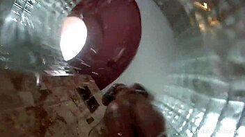 Christy Mack's steamy backstage shower lesbian play