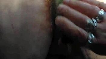 granny fucks hairy pussy with cucumber 🥒💦