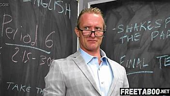 bratty student spanked and creampied for phone in class