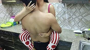 sexy milf saara lets her guy pound her ass bent over the kitchen counter roughly