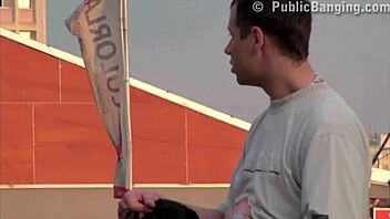 Petite 18+ Teen Begs Street Gangbang Orgy Threesome!