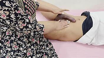 indian lady doctor gives blowjob then fucks patient hard