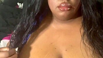 Ava Knightly BBW Ebony Poses Big Tits Claps Huge Ass Buttplug Music