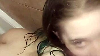 horny milf shower dildo tits masturbation