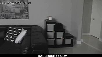 stunning brunette teen tempts older perv into naked tits play