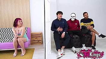 mei takes three rookies teaching rough fuck lesson!