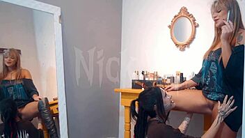 juicy brazilian lesbians lick wet skinny pussy pov oral