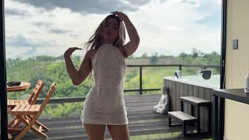 Hey gorgeous Colombian babe rides Nath Gomez's monster cock hard