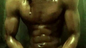 Bbc OILED STROKING Muscular Cock Huge Loads