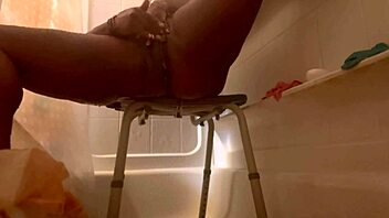 playing with dripping wet pussy in shower 💦😈