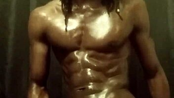 Bbc OILED STROKING Muscular Cock Huge Loads