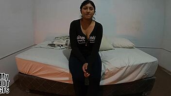 kiomi's tight shaved pussy rides cock hard in steamy casting interview