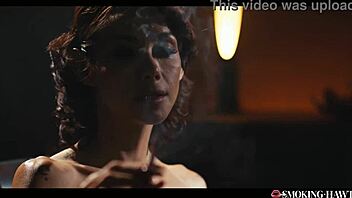 veronica leal smokes cigarette strokes cock sensual riding tease