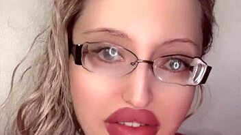 Russian glasses babe in lipstick dives into full fetish storyline movie