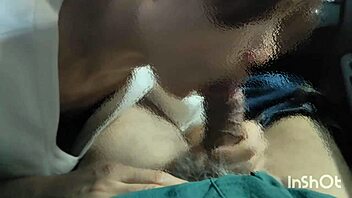 amateur couple does car blowjob and sexy sex