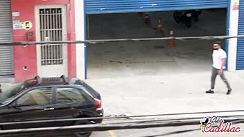 Cleo Cadillac's Athletic Ass Takes Street Guy's Hard Thrust