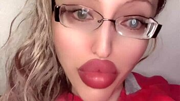 Russian glasses babe in lipstick dives into full fetish storyline movie