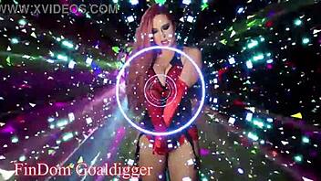 What if this bimbo slut in cosplay costume craves rabbit toy fucking?