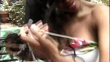 barefoot pregnant ebony slut craves monster bbc creampie