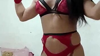 Crossdresser sits waiting for eager client