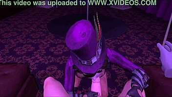 Mad Moxxi sucks you off hard in purple dream club!