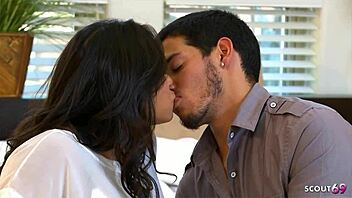 Half-Indian Desi Girl's Saggy Natural Tits Bounce in Romantic Cum on Ass Fuck