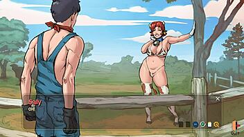 Sally's lactating tits overflow during wild cowgirl ride