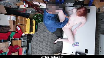 hey teen, backroom questioning turns into rough bent over blowjob punishment