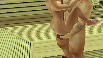 heyward pounds cheerleader's big tits with huge cock caught on sauna security cam