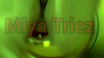 miya triez strips teases big tits ass for cuckold pov