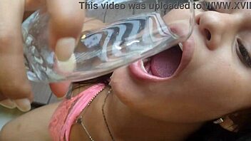 Eating his cock, sucking deep, and stroking it hard with my sexy high heels