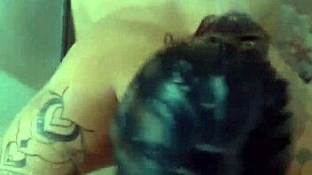 took a hot cum shower in the bathroom all over my fetish tits
