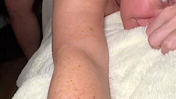 avril's shower pronebone leads to hairy pussy creampie explosion