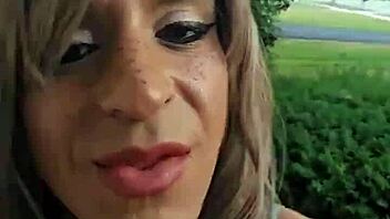 crossdressed outside smoking morning cigarette