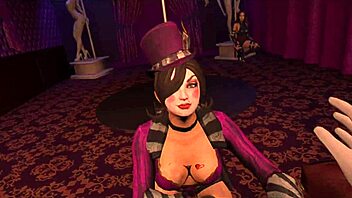 Mad Moxxi sucks you off hard in purple dream club!