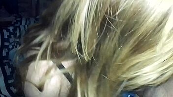 long haired blonde sucks deep then doggy pounded hard