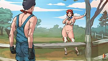 Sally's lactating tits overflow during wild cowgirl ride