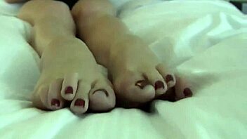 stroke cock hard to my pedicured feet in perfect footjob joi